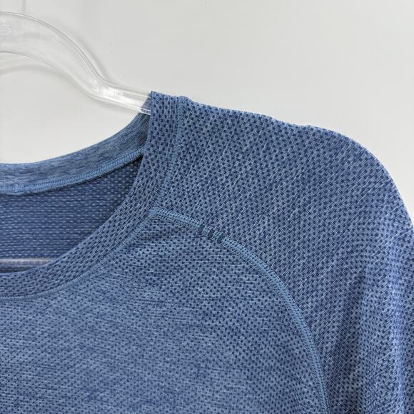 LULULEMON Mens Short Sleeve Technical Shirt Size L Blue Lightweight Athletic Top - Picture 2 of 7